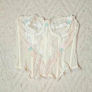 Vintage Victoria's Secret Floral Coquette Corset